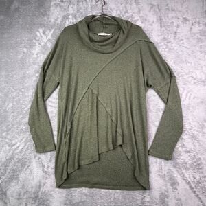 Chance or Fate Olive Green Cowl Neck Asymmetrical Tunic Top Women’s M